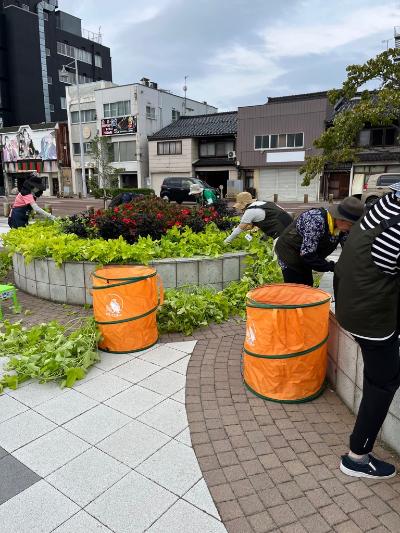 作業をする花リスタさん