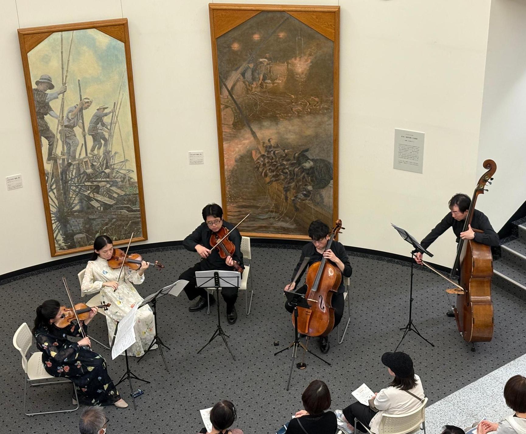 本陣記念美術館にて弦楽5重奏の画像