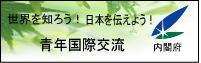 「世界を知ろう！日本を伝えよう！青年国際交流」内閣府のサイトへリンク
