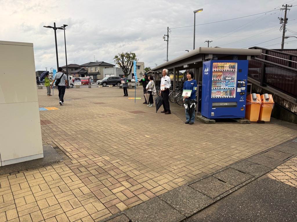 明峰駅での活動の様子