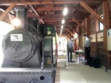 ポッポ汽車展示館の建屋内