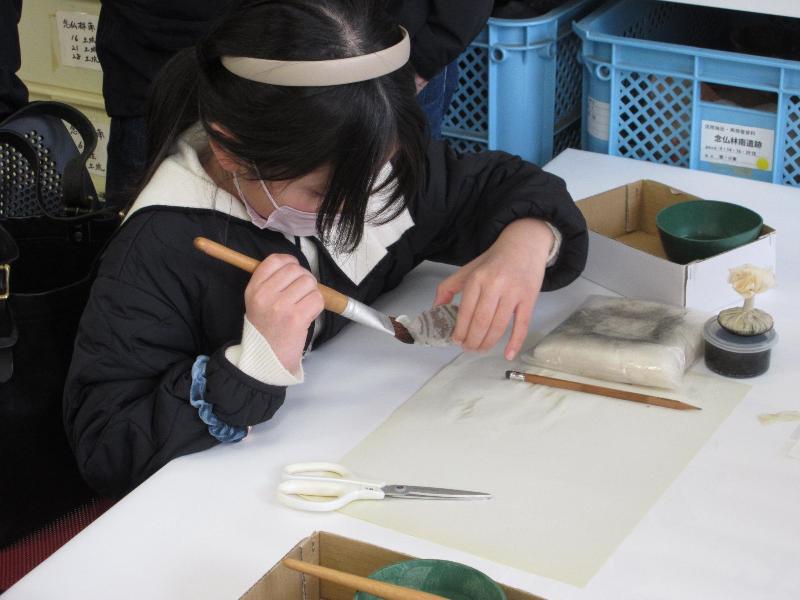 出土品整理体験 拓本