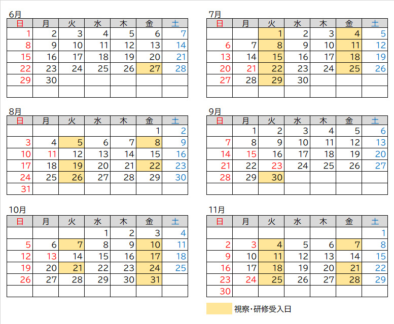 視察受入日